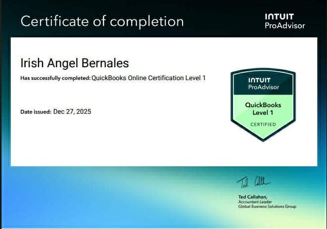 QuickBooks Online Certification Level 1